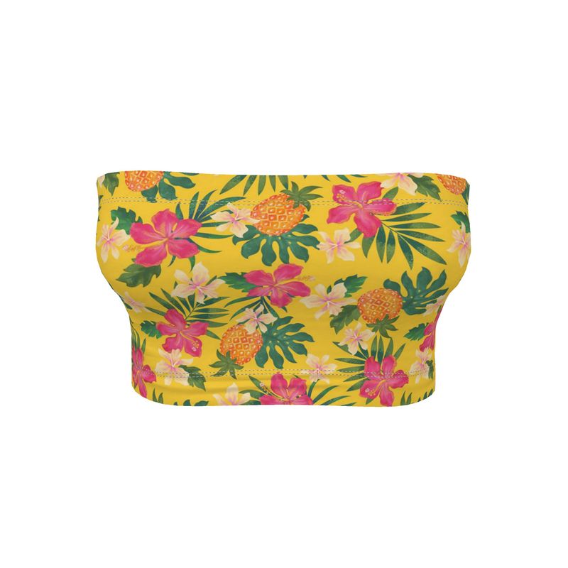 Women’s Bandeau - Pineapple Paradise - Tropical Yellow