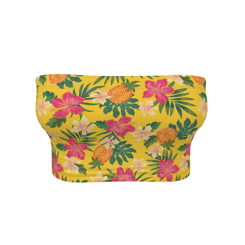 Women’s Bandeau - Pineapple Paradise - Tropical Yellow