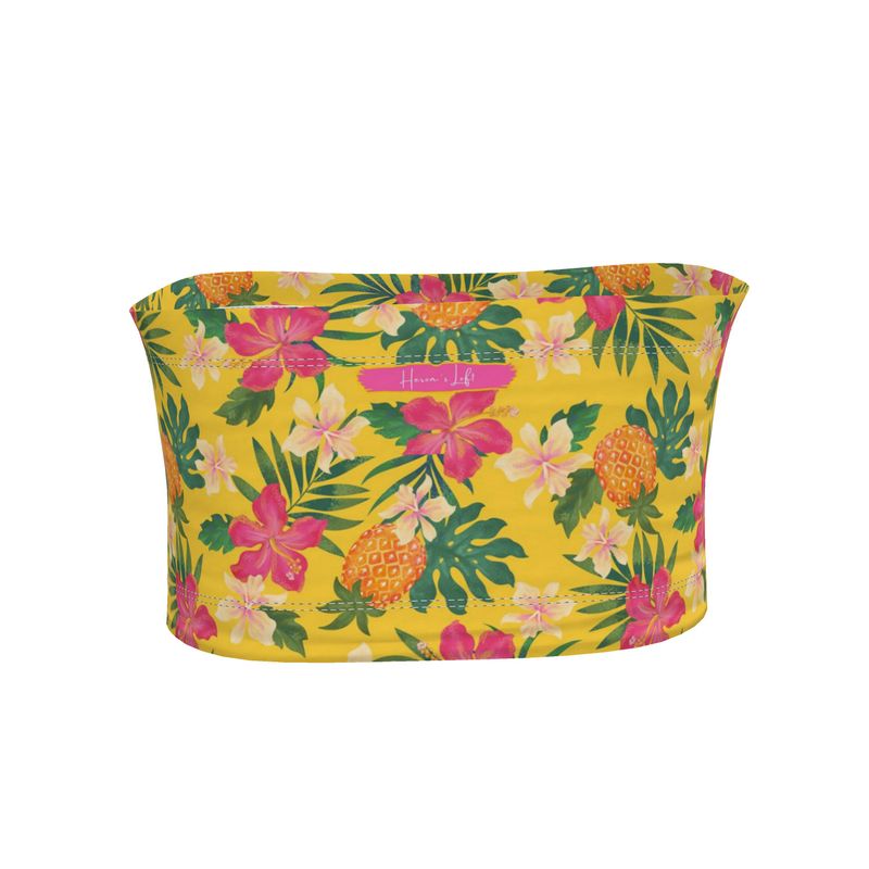 Women’s Bandeau - Pineapple Paradise - Tropical Yellow