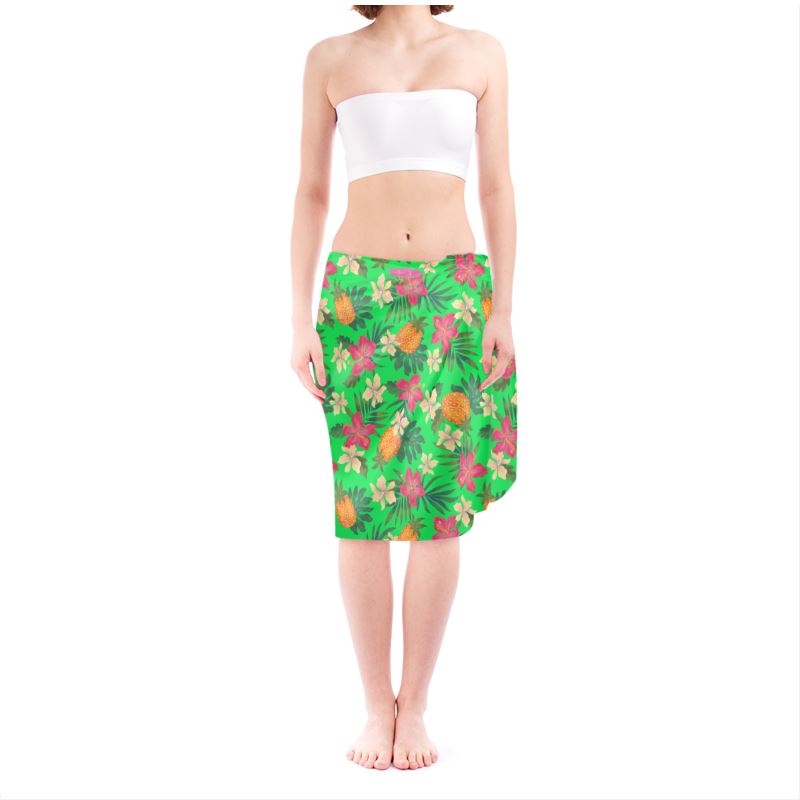 Women’s Sarong - Pineapple Paradise - Tropical Green