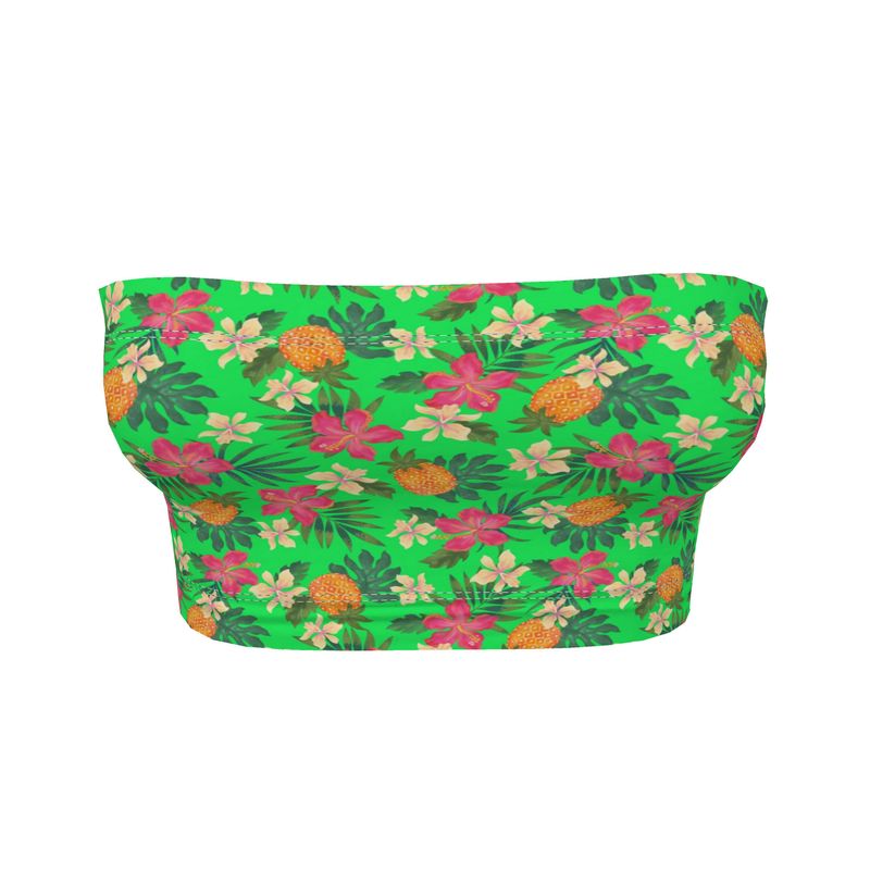 Women’s Bandeau - Pineapple Paradise - Tropical Green