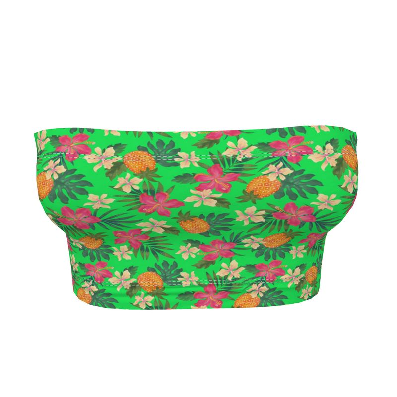 Women’s Bandeau - Pineapple Paradise - Tropical Green