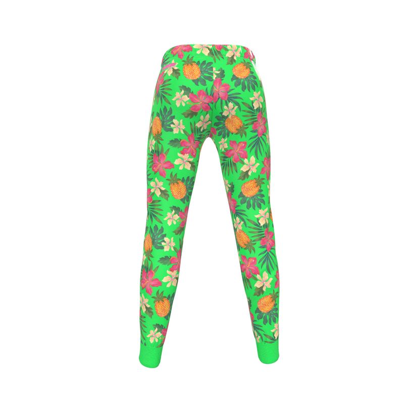 Women’s Joggers - Pineapple Paradise - Tropical Green