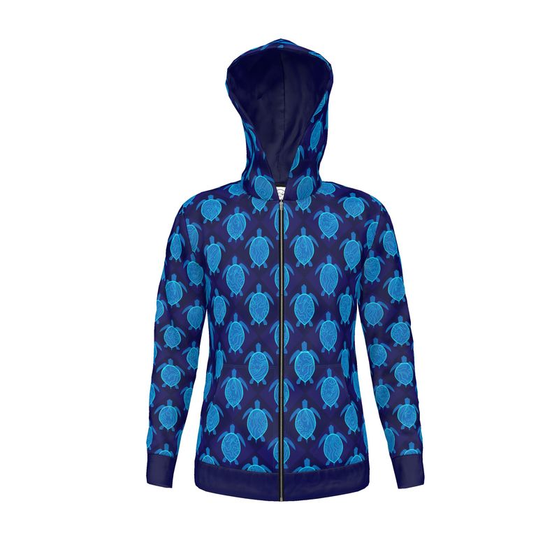 Men's Hoodie - Topo Turtles - Blue