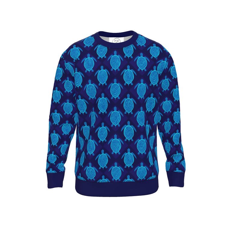 Men's Lightweight Sweater - Topo Turtles - Blue