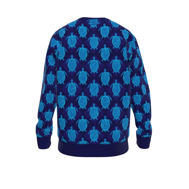 Men's Lightweight Sweater - Topo Turtles - Blue