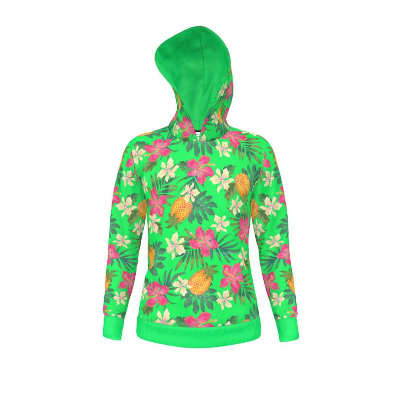 Women's Hoodie - Pineapple Paradise - Tropical Green