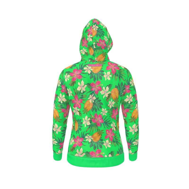 Women's Hoodie - Pineapple Paradise - Tropical Green