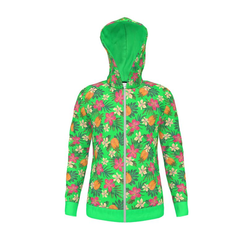 Women's Hoodie - Pineapple Paradise - Tropical Green