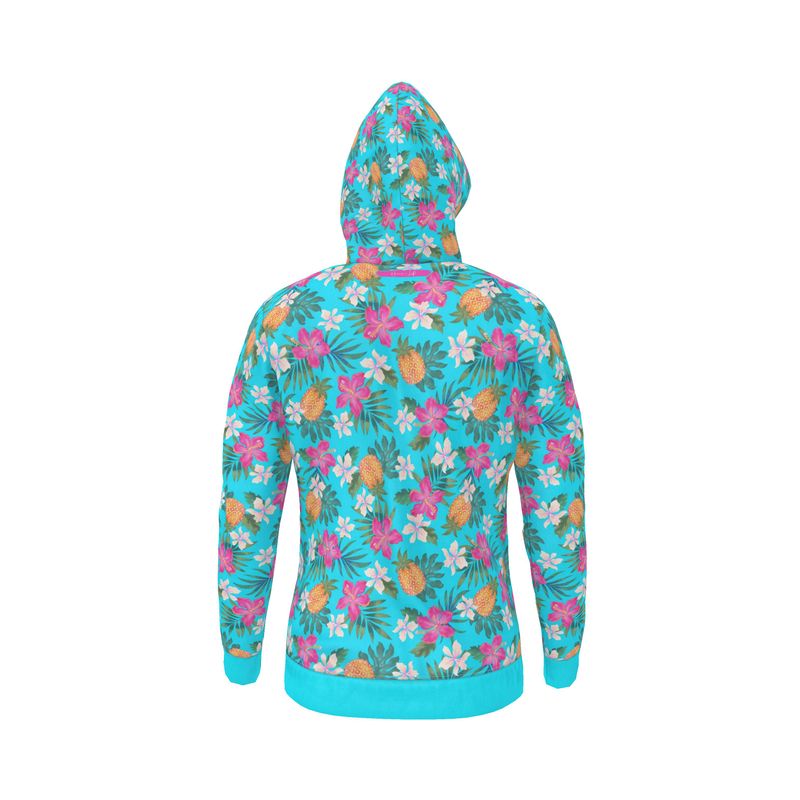 Women's Hoodie - Pineapple Paradise - Tropical Blue