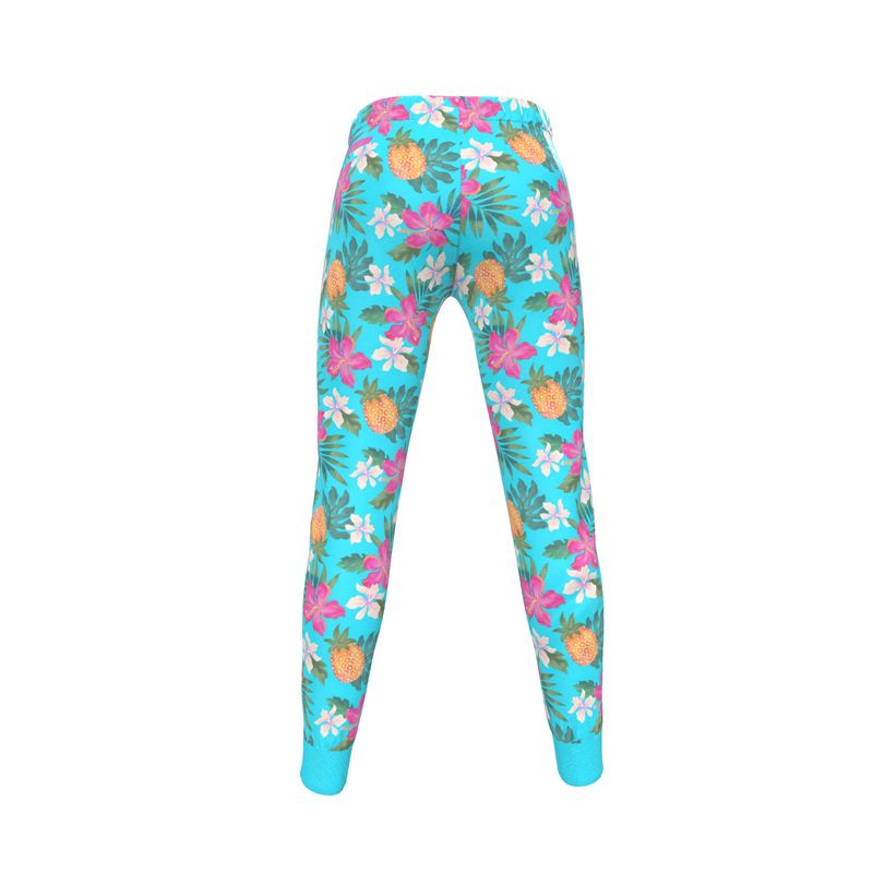 Women's Joggers - Pineapple Paradise - Tropical Blue