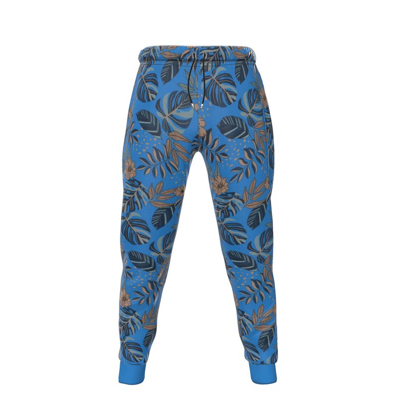 Men's Joggers - Midnight Monstera - Azure Blue