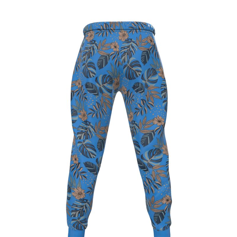 Men's Joggers - Midnight Monstera - Azure Blue