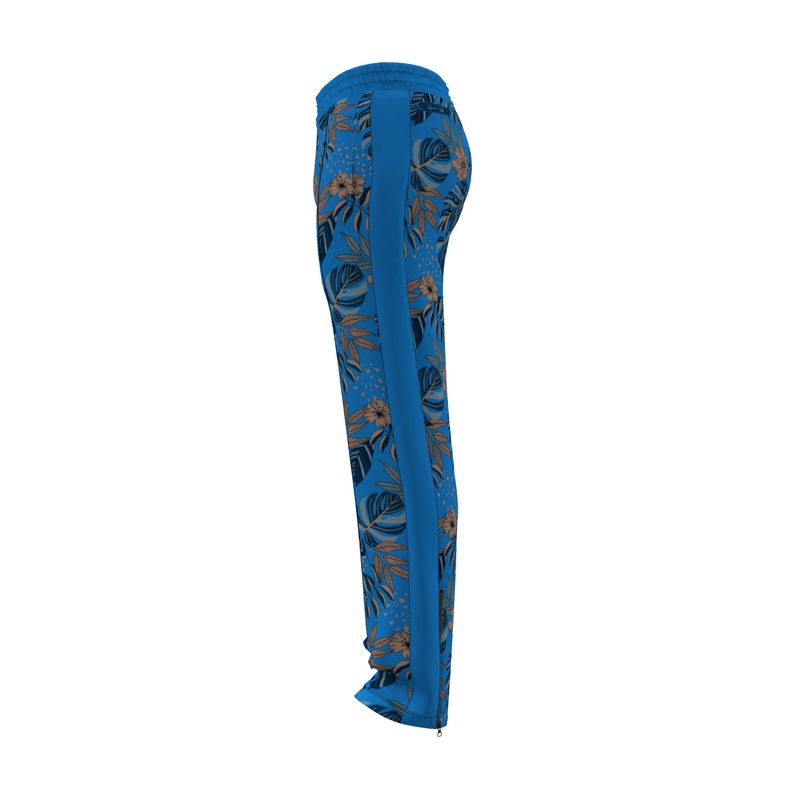 Men's Track Pants - Midnight Monstera - Azure Blue