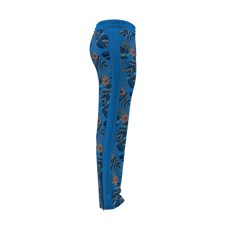 Men's Track Pants - Midnight Monstera - Azure Blue