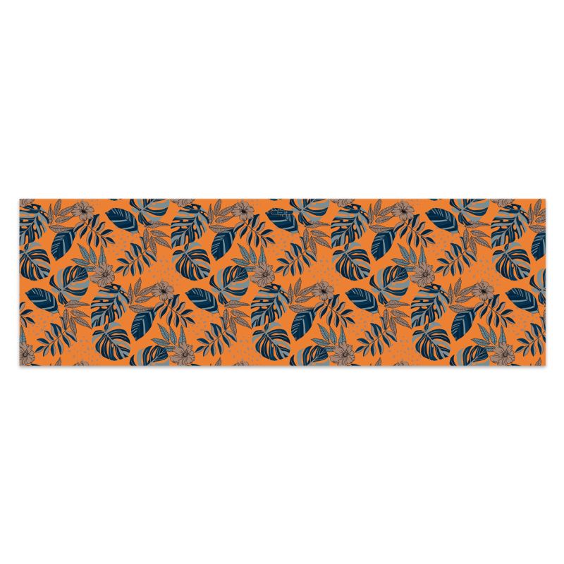 Women's Sarong - Midnight Monstera - Cadmium Orange