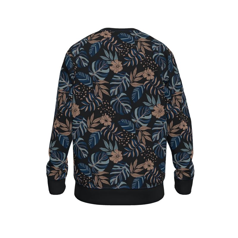 Women's Lightweight Sweater - Midnight Monstera