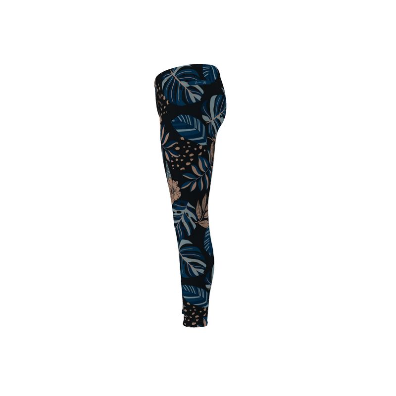 Women's Mid-Rise Full-Length Leggings - Midnight Monstera