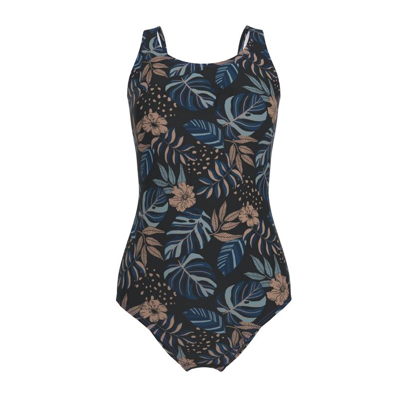 Women's One-Piece Swimsuit - Midnight Monstera