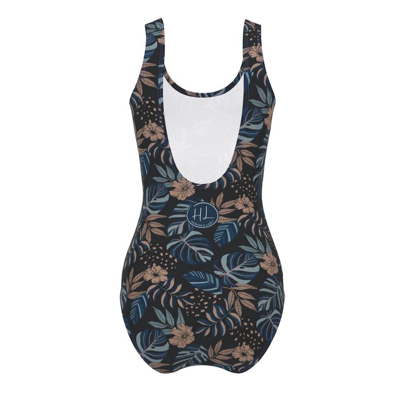 Women's One-Piece Swimsuit - Midnight Monstera