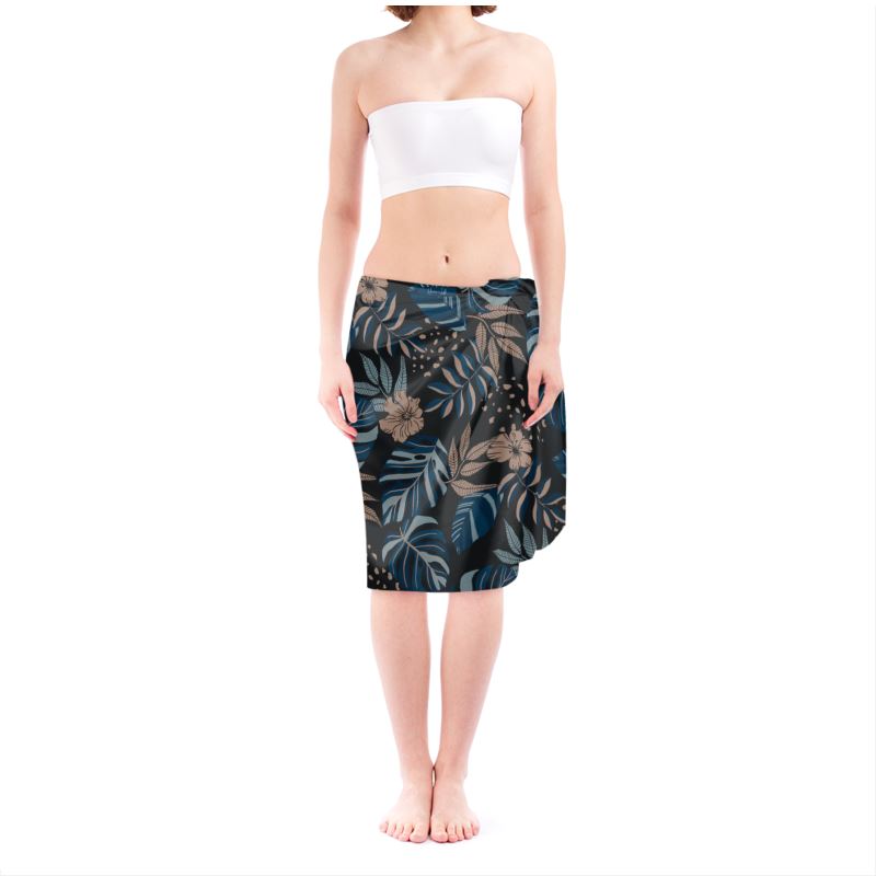 Women's Sarong - Midnight Monstera