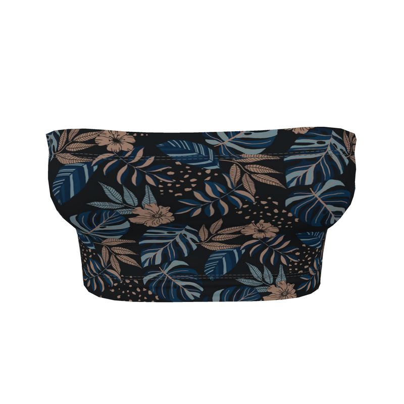 Women's Bandeau - Midnight Monstera