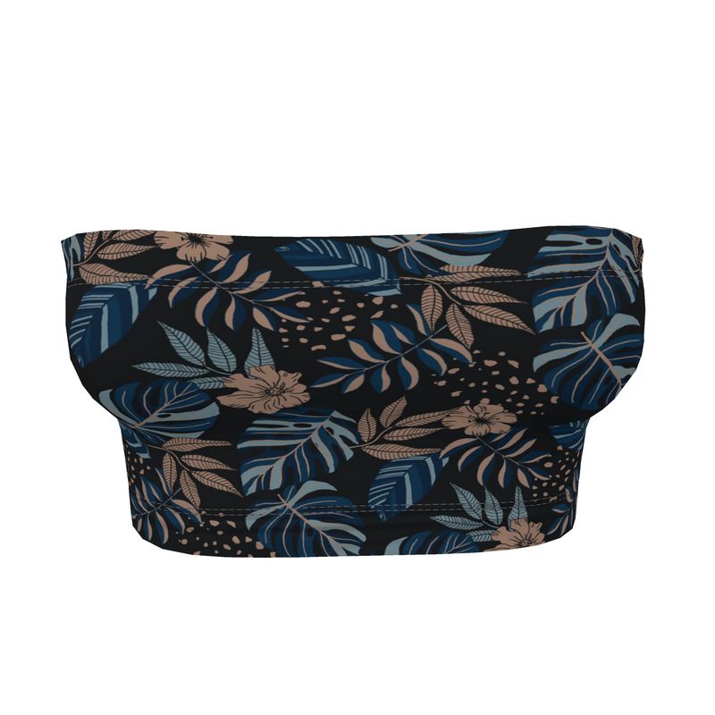 Women's Bandeau - Midnight Monstera