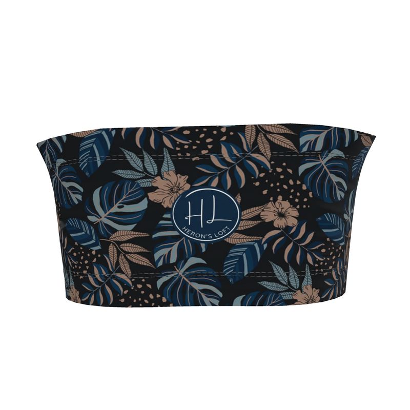 Women's Bandeau - Midnight Monstera