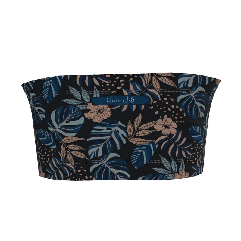 Women's Bandeau - Midnight Monstera