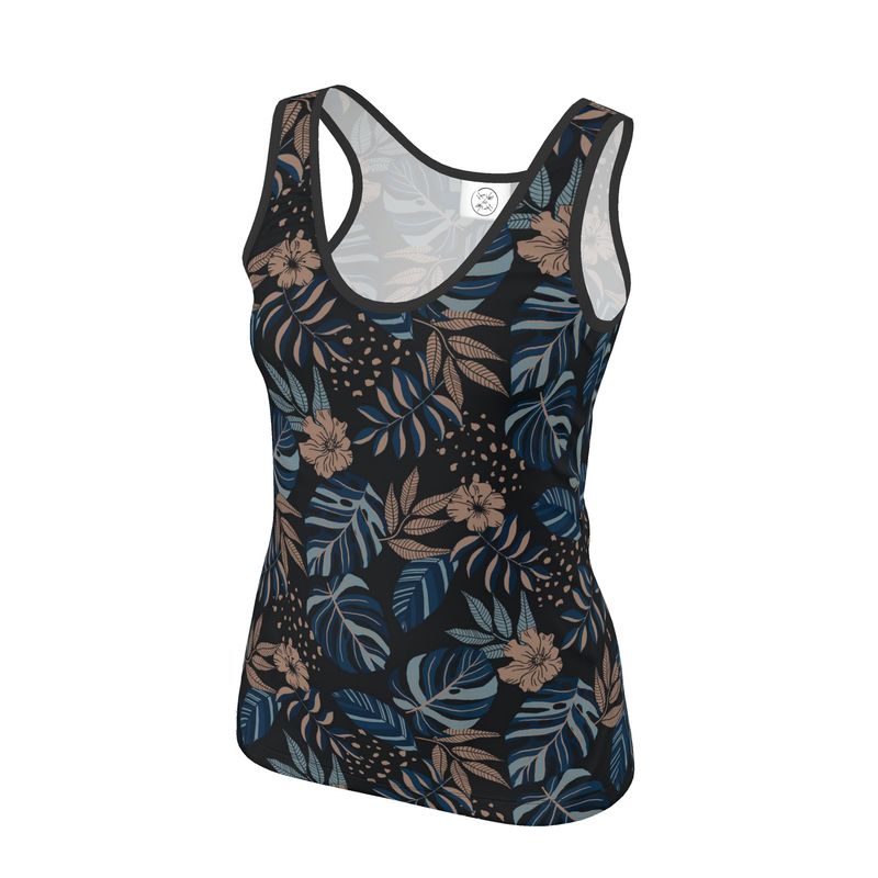 Women's Tank Top - Midnight Monstera