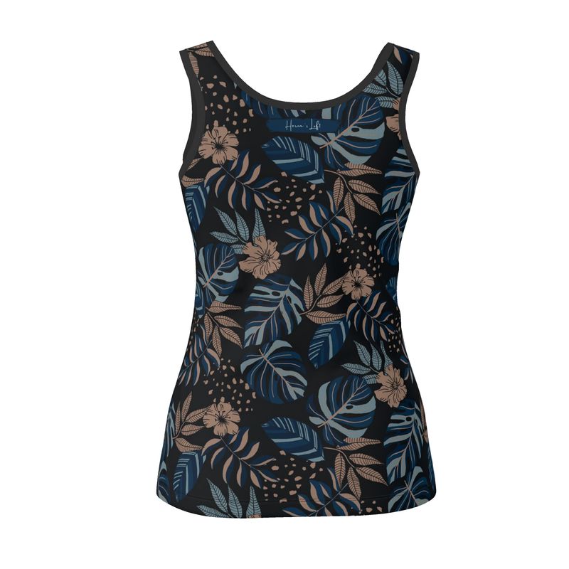 Women's Tank Top - Midnight Monstera