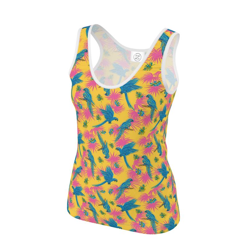 Women's Tank Top - Tropical Macaw - Yellow