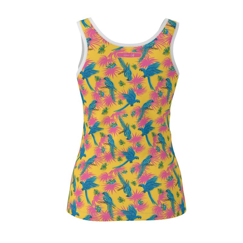 Women's Tank Top - Tropical Macaw - Yellow