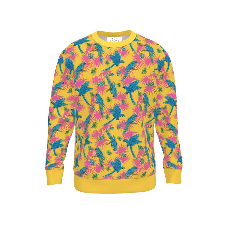 Women's Lightweight Sweater - Tropical Macaw - Yellow