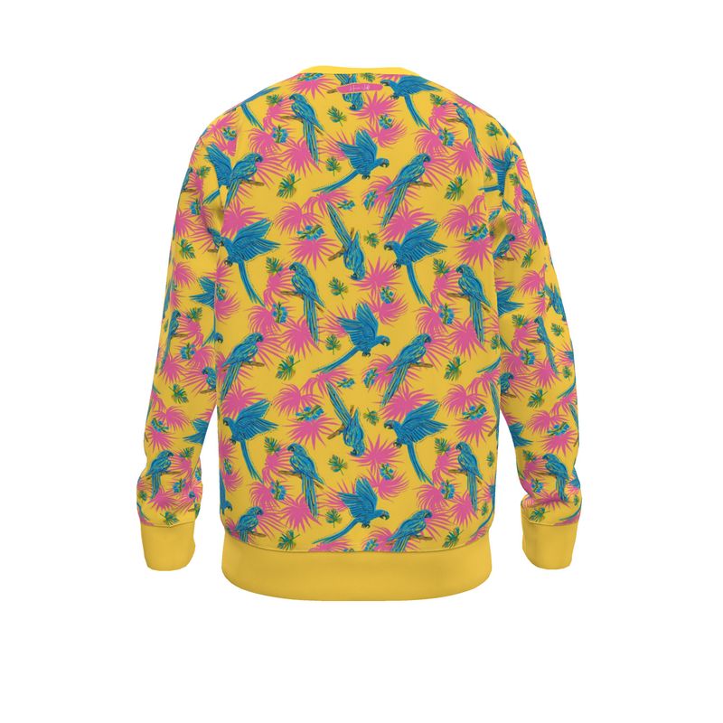 Women's Lightweight Sweater - Tropical Macaw - Yellow