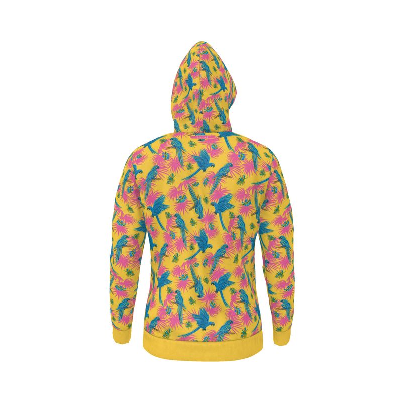 Women's Hoodie - Tropical Macaw - Yellow