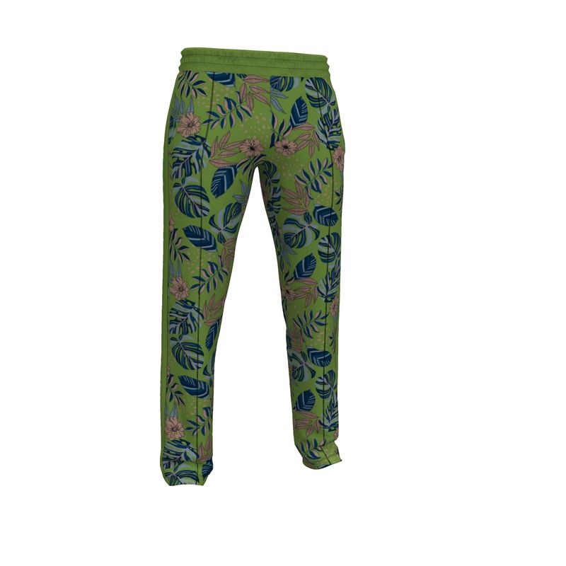 Men's Track Pants - Midnight Monstera - Olive Green