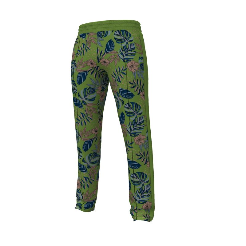 Men's Track Pants - Midnight Monstera - Olive Green