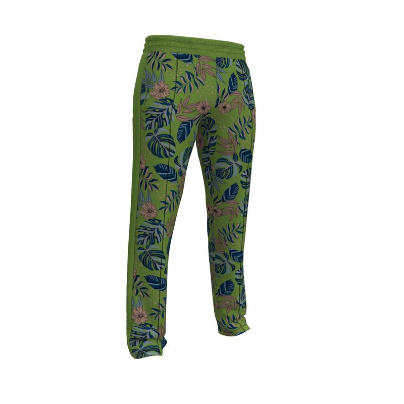 Men's Track Pants - Midnight Monstera - Olive Green