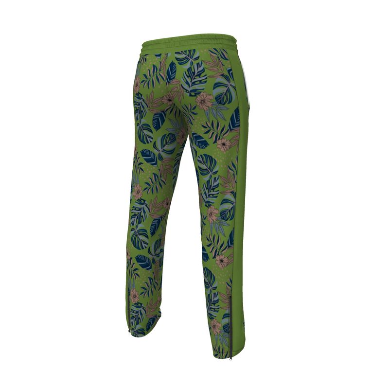 Men's Track Pants - Midnight Monstera - Olive Green