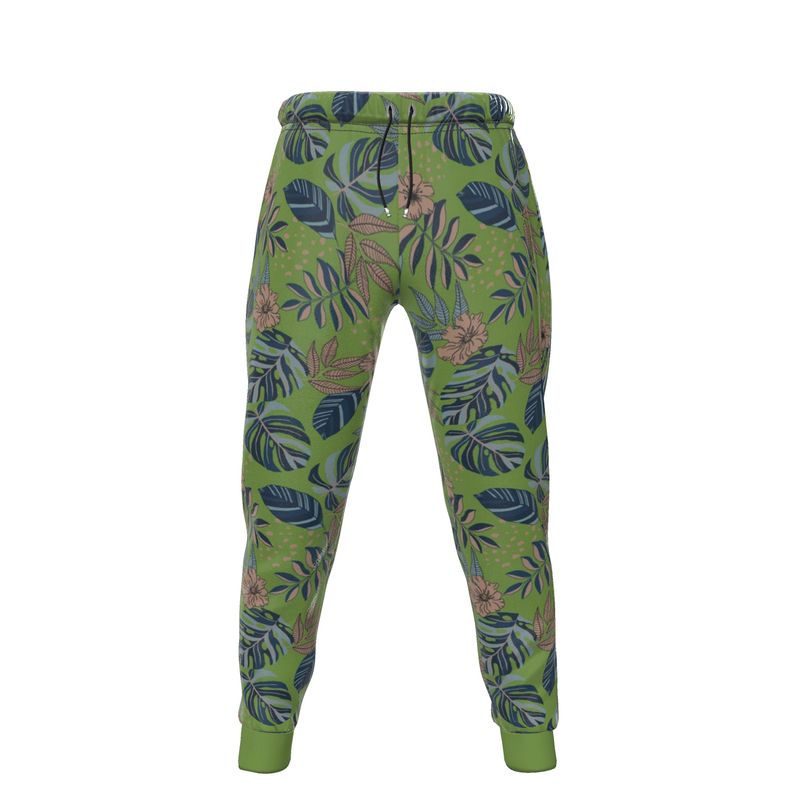 Men's Joggers - Midnight Monstera - Olive Green