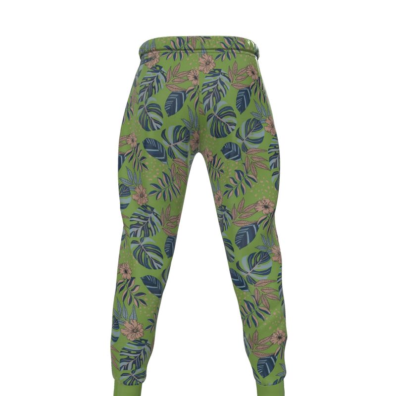 Men's Joggers - Midnight Monstera - Olive Green