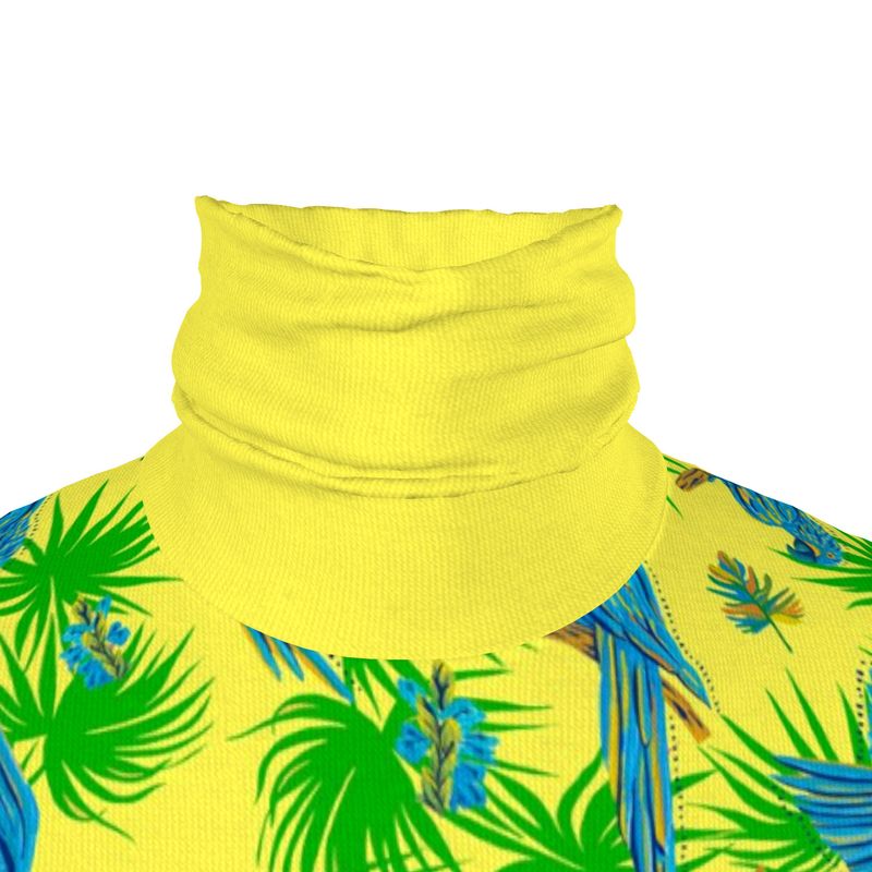 Men's High-Roll Turtleneck - Tropical Macaw - Bright Green