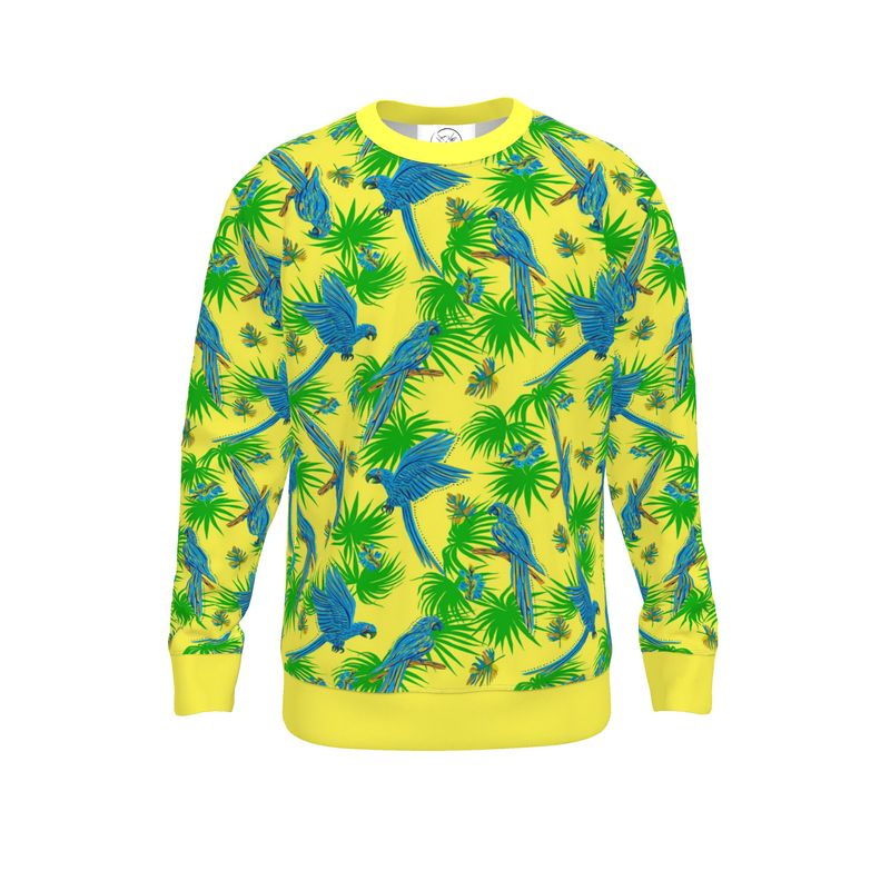 Men's Lightweight Sweater - Tropical Macaw - Bright Green