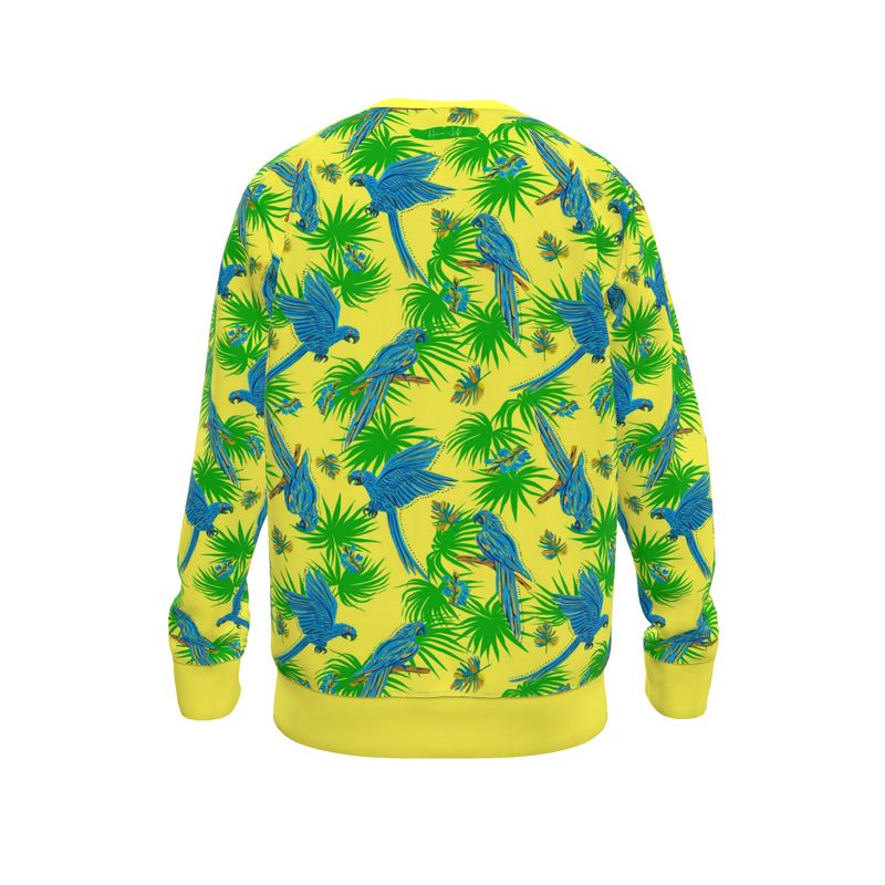 Men's Lightweight Sweater - Tropical Macaw - Bright Green