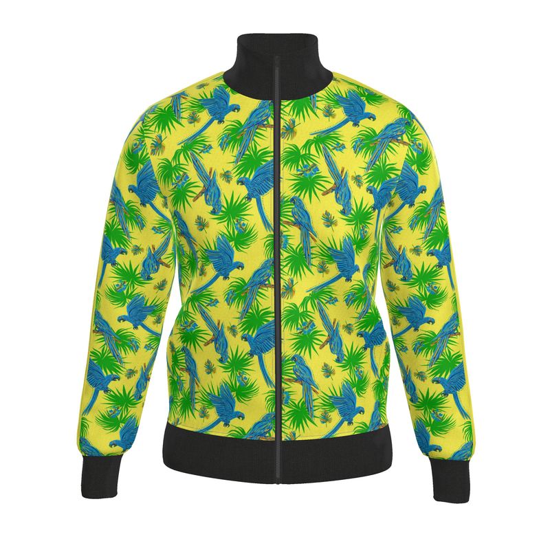 Men's Track Jacket - Tropical Macaw - Bright Green