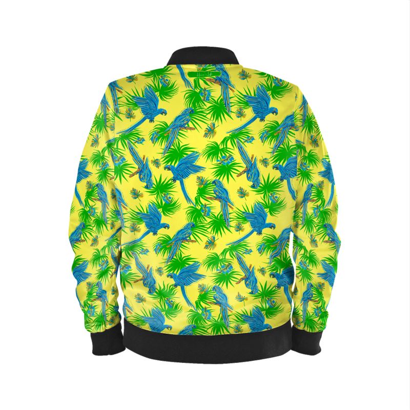 Men's Bomber Jacket - Tropical Macaw - Bright Green