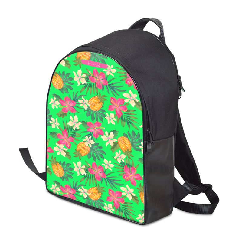 Minimalist Backpack - Pineapple Paradise - Tropical Green