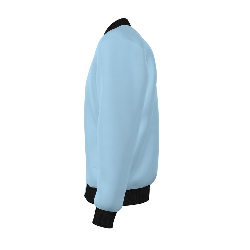 Men's Reversible Bomber Jacket - Midnight Monstera - Blue Mist