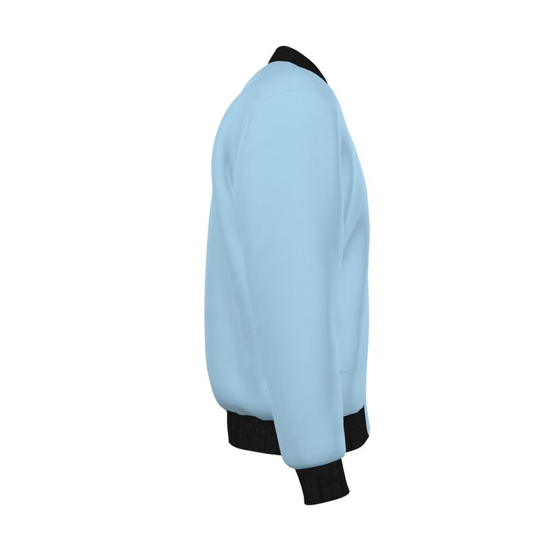 Men's Reversible Bomber Jacket - Midnight Monstera - Blue Mist